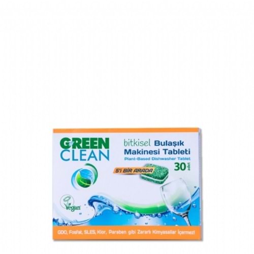 Green Clean Bitkisel Ve Dogal Bulasik Maki Nesi Tableti 30 Adet